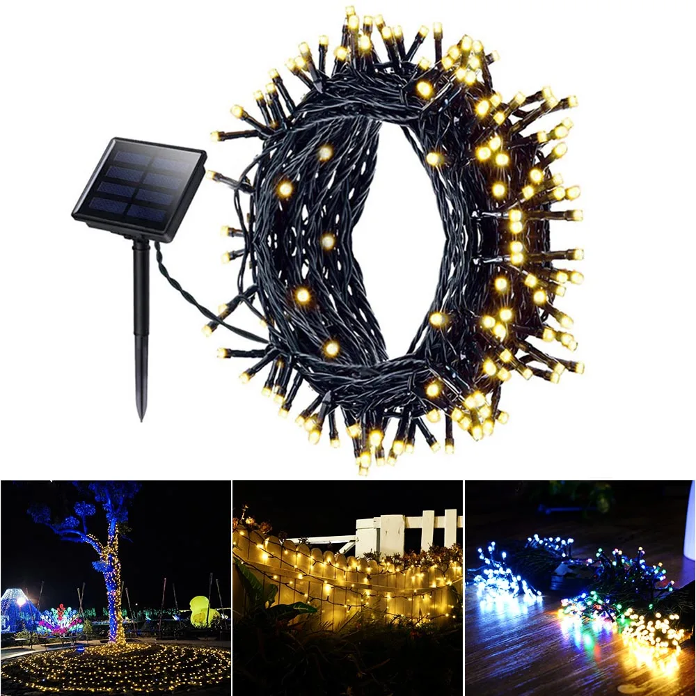 solar powered christmas garland