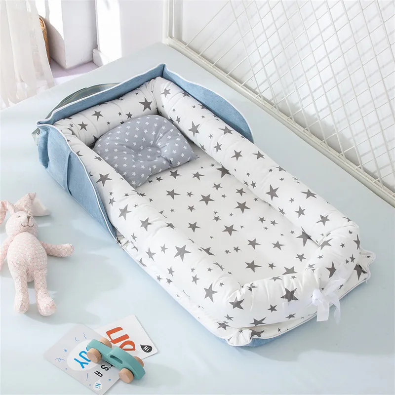 Portable Baby Nest Bed for Boys Girls Travel Bed Infant Cotton Cradle Crib Baby Bassinet Newborn Bed preview-7