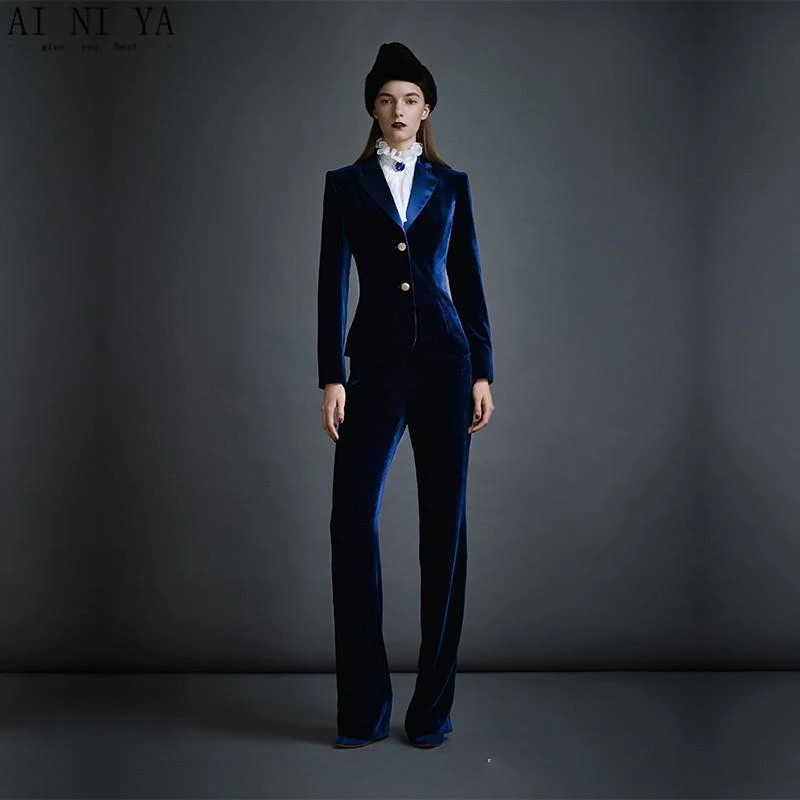 womens navy suit trousers