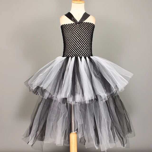 Black and White High Low Tutu Dress 
