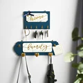 Key Holder Wall Hooks Hangers Wall Hooks Decorative Coat Hook Home Decore Minimalist Wood Home Decoration Accessories preview-2