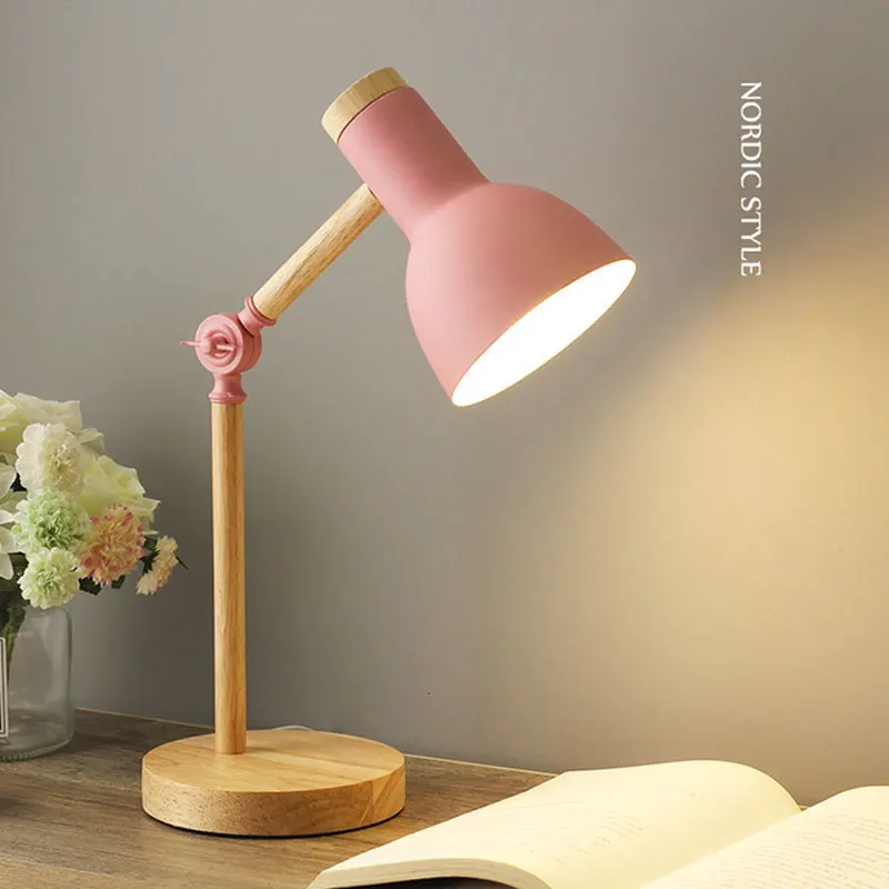 wooden desk lamp