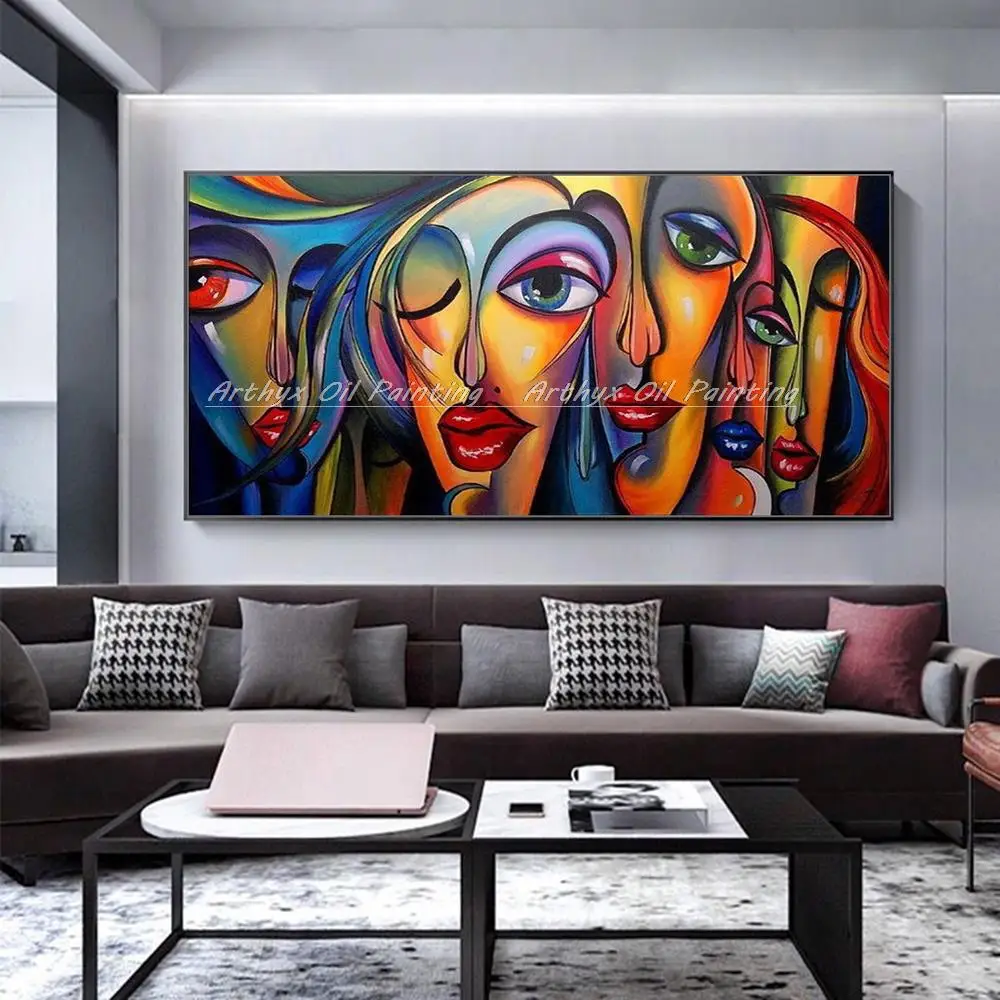 Arthyx Large Size,People Sex Girl Oil Paintings On Canvas,Handmade Modern  Pop Art Wall Pictures For Livingt Room,Home Decoration