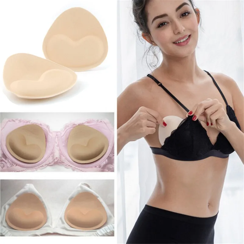 Triangle Sponge Push Up Bra Pads Set for Women Invisible Insert