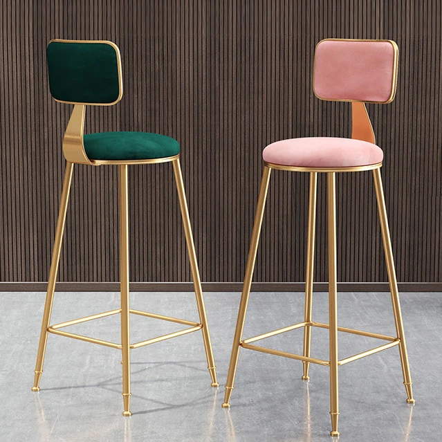 black padded bar stools