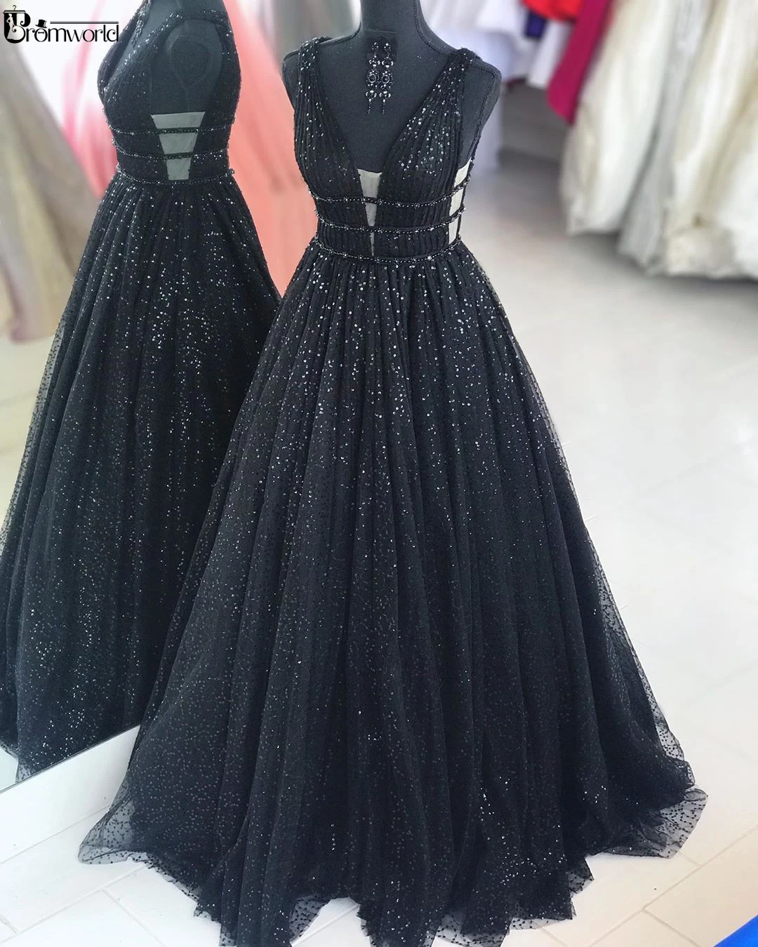 Sequin Beaded Formal Evening Gowns 