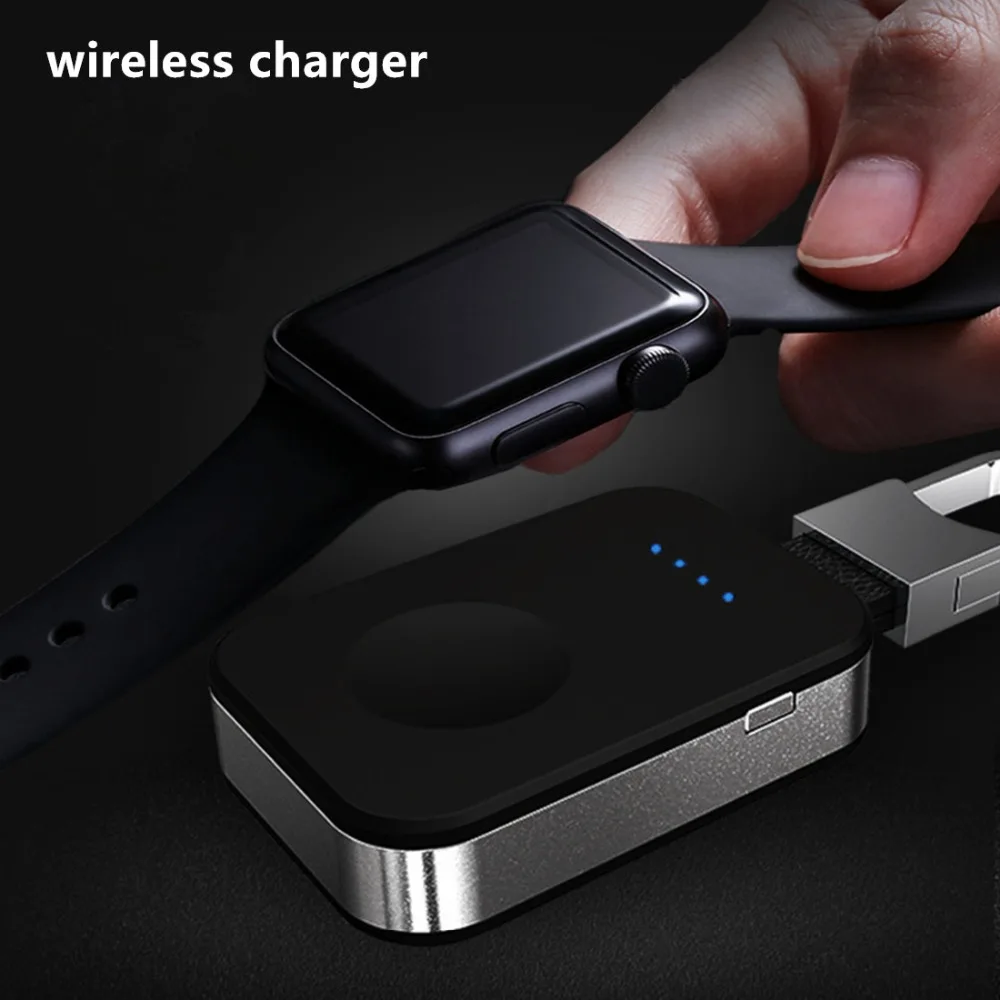 קנו ערכות תיקון ואביזרים לשעון | QI Wireless Charger for Apple Watch band  44 mm 40mm 42mm/38mm iWatch series 6 SE 5 7 3 Portable External battery  power Key Chain