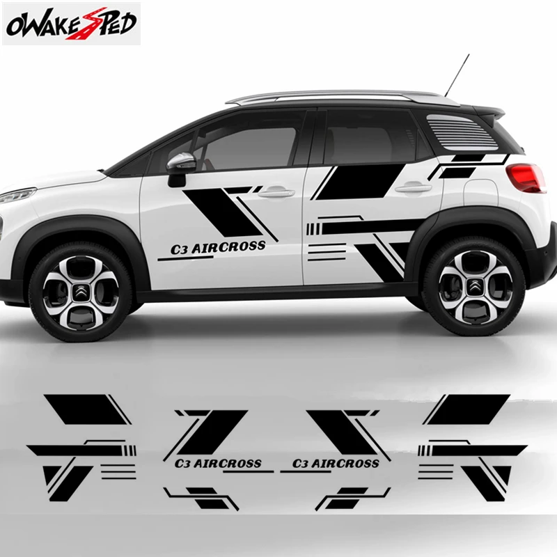 Lion coffee Cheetah Αγορά Εξωτερικά αξεσουάρ | Racing Sport Stripes Styling Car Door Decor  Stickers For Citroen C3 Aircross Auto Body Both Side Accessories Vinyl  Decals