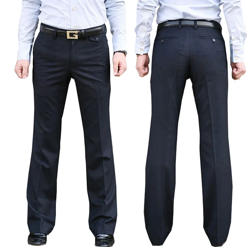 Men Flared Trousers Formal Pants Bell Bottom Pant Dance Suit Pants Formal  Pants