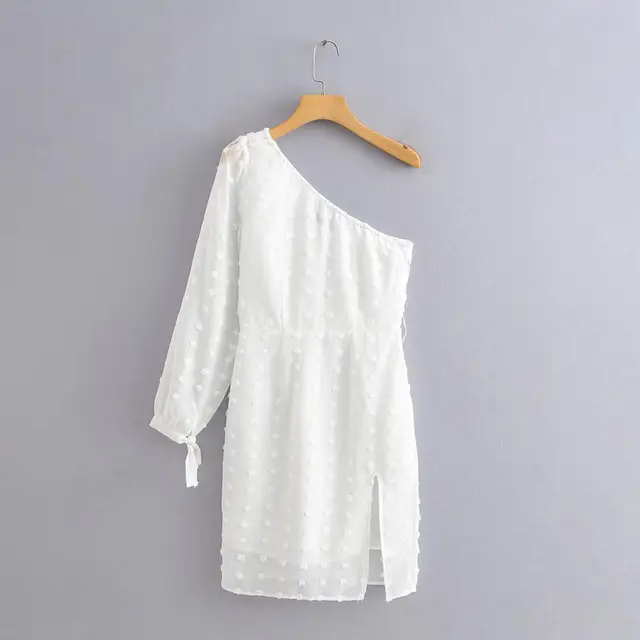 Women white velvet dress knee length 