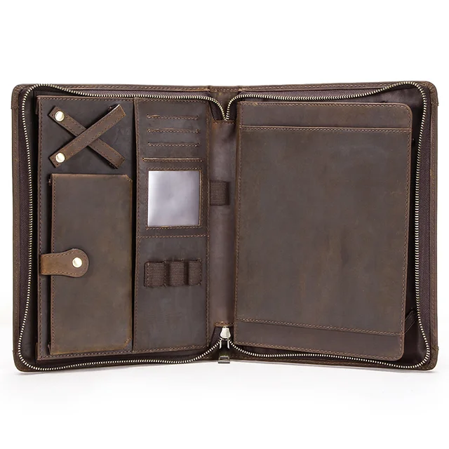 leather portfolio with ipad holder