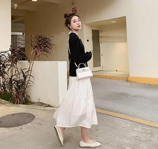 Summer Pleated Women Maternity Skirt 