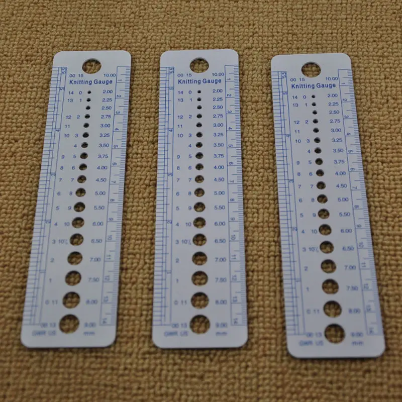 Αγορά Σχολείο  1Pc Knitting Needle Gauge Inch cm Sewing Ruler