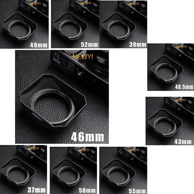 43mm square lens hood