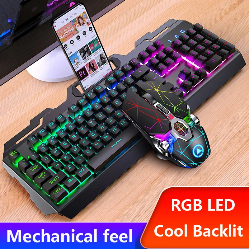 a gaming keyboard and mouse