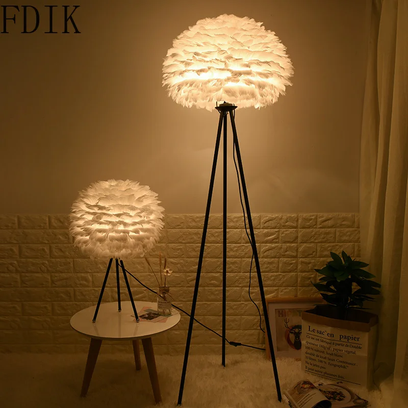 feather lamp home goods