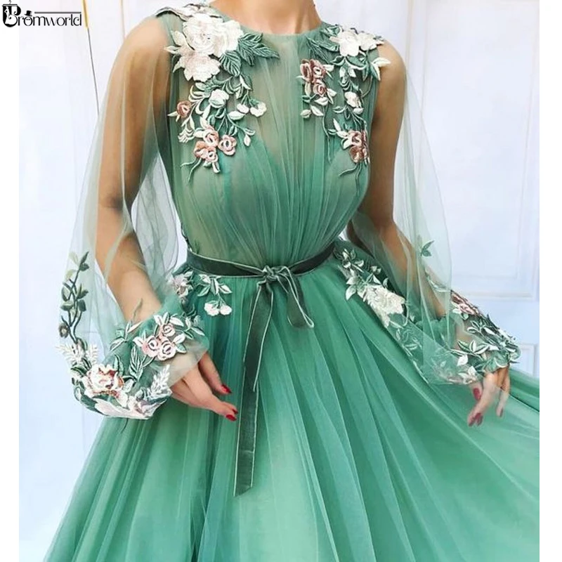 mint green evening dress