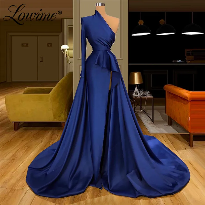 dark blue dinner dress