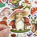 Cartoon Mushroom Stickers Children's Cute Plant Scrapbooking Sticker for Kids School Office Stationery Kawaii Stickers Aesthetic preview-3