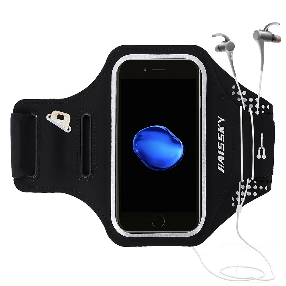 Haissky 6.5'' Universal Waterproof Running Sport Armbands For iPhone 11 Pro Max Xs Max XR GYM case for Samsung Note 10 S10 S9 S8