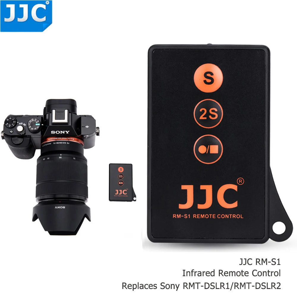JJC RMT-DSLR1 RMT-DSLR2 Remote Control Trigger Video Command for Sony A7SIII A7III A7RIII A7RIV A7RII A6600 A6400 A7R A7II A6500-animated-img