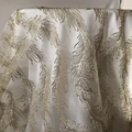 Champagne Gold Stiff Mesh Embroidery Table Cloth For Wedding Event Home