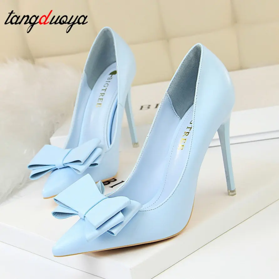 Blue and white high heels Clearance