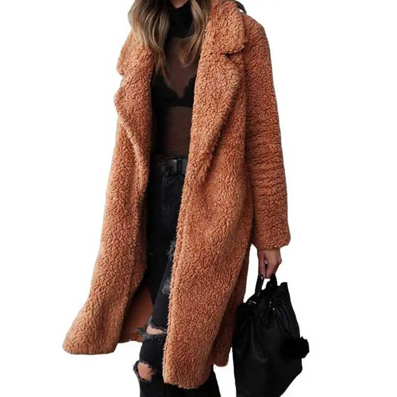 Autumn Long Teddy Coat Women Faux Fur 