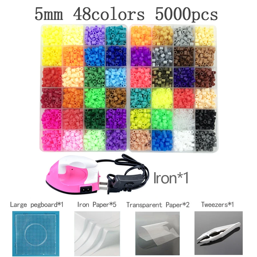 24/72 colors box set hama beads toy 2.6/5mm perler educational