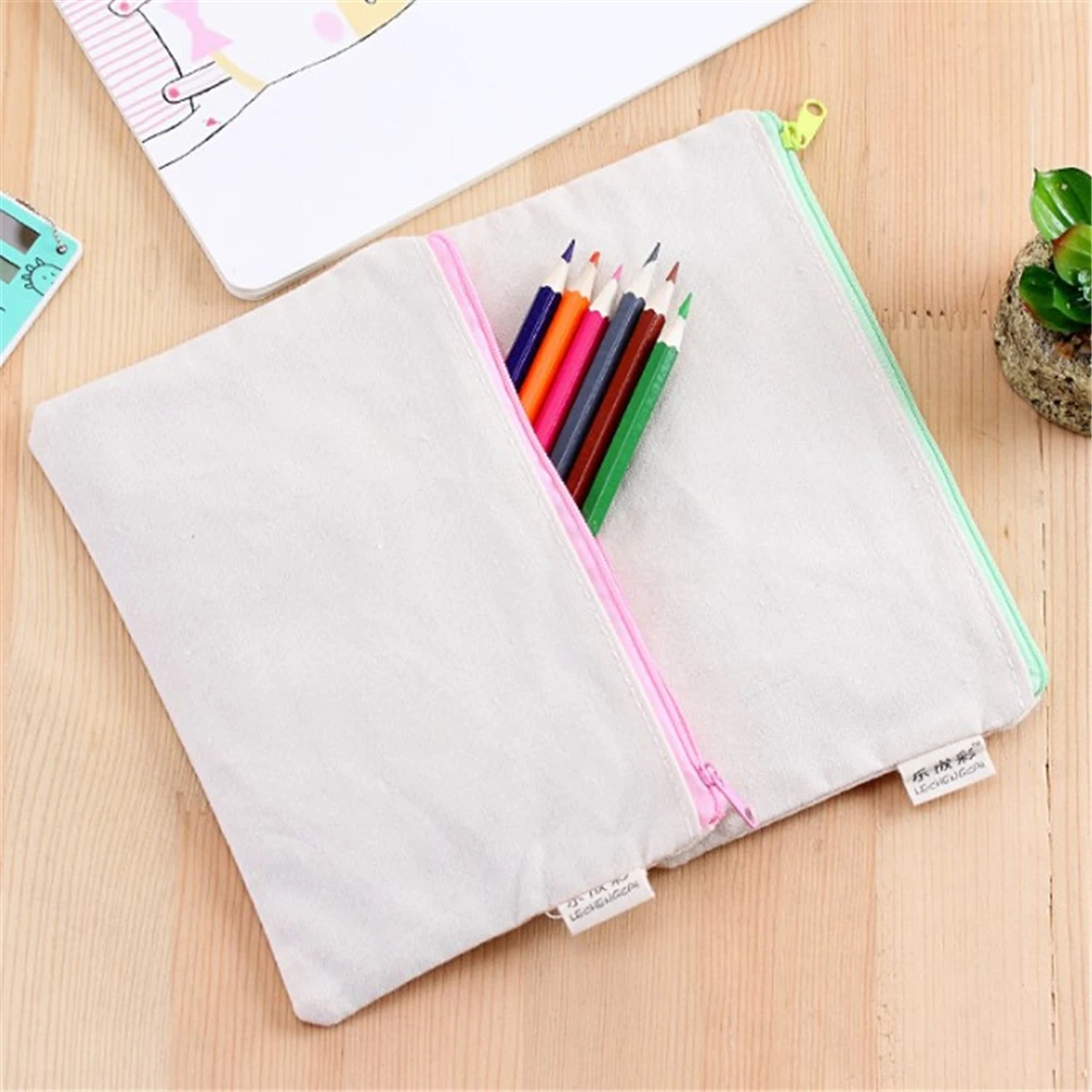 Hot Stationery Canvas Cosmetic Bag Women Travel Toiletry Makeup