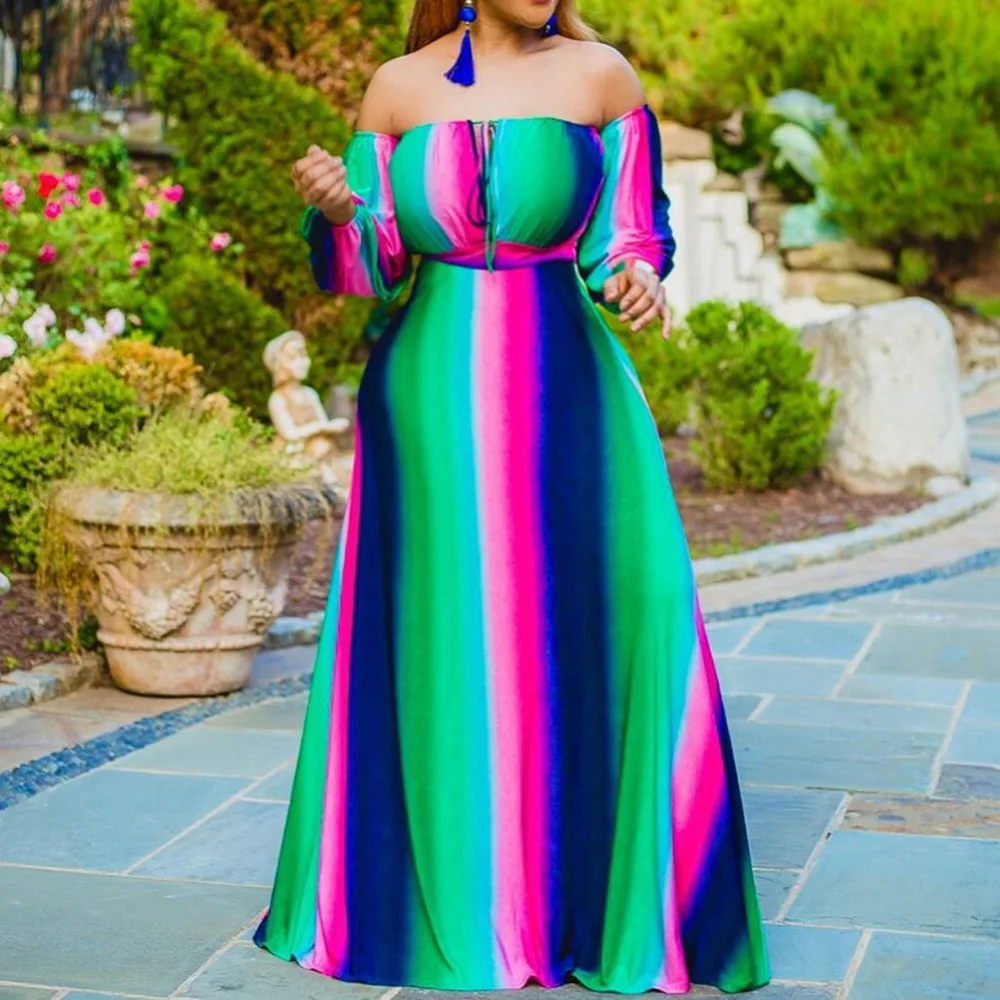 colorful maxi dress plus size