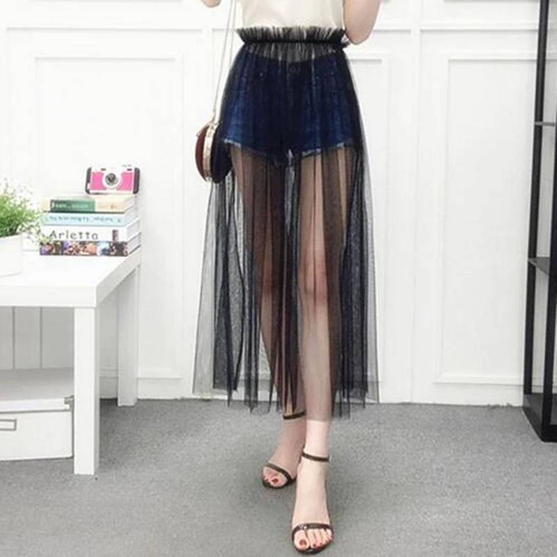 transparent net skirt