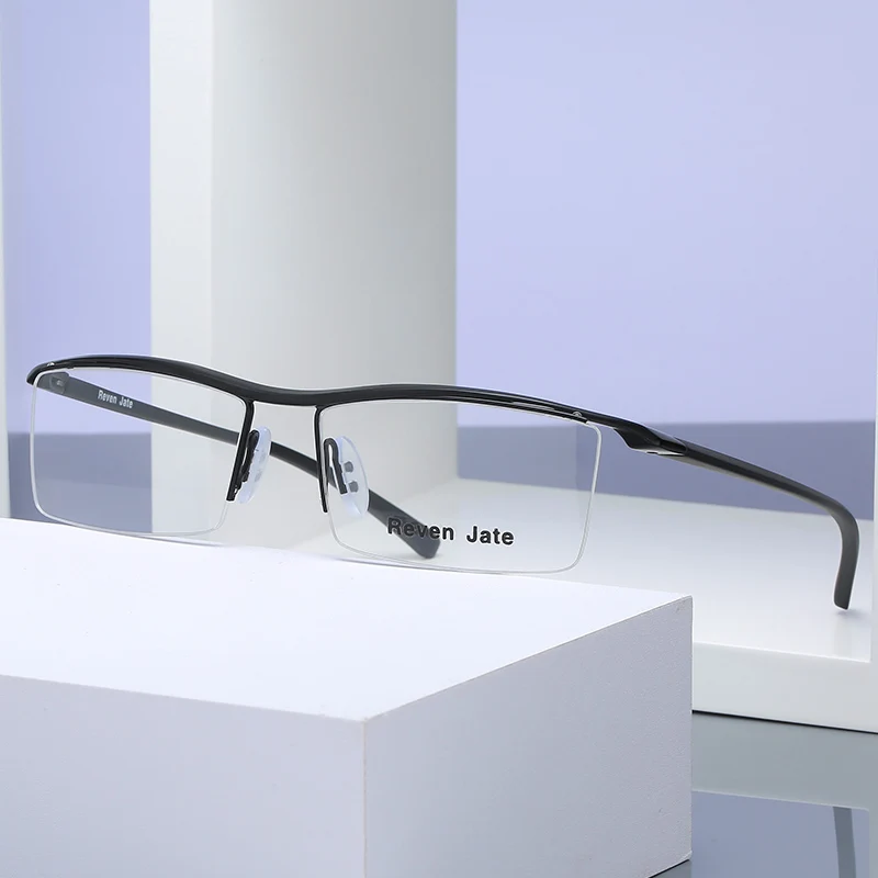 metal half frame glasses