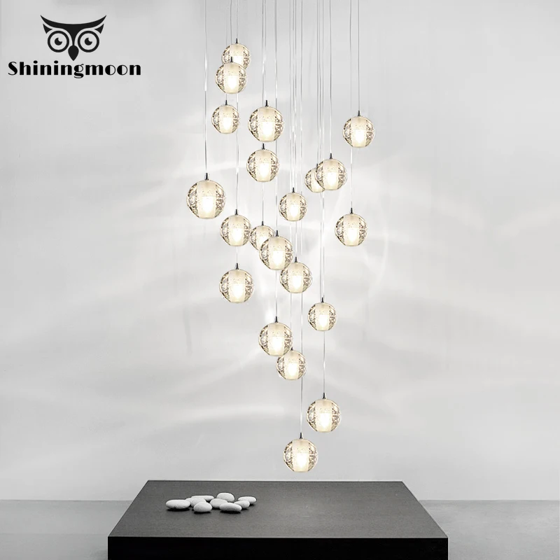 crystal sphere pendant light