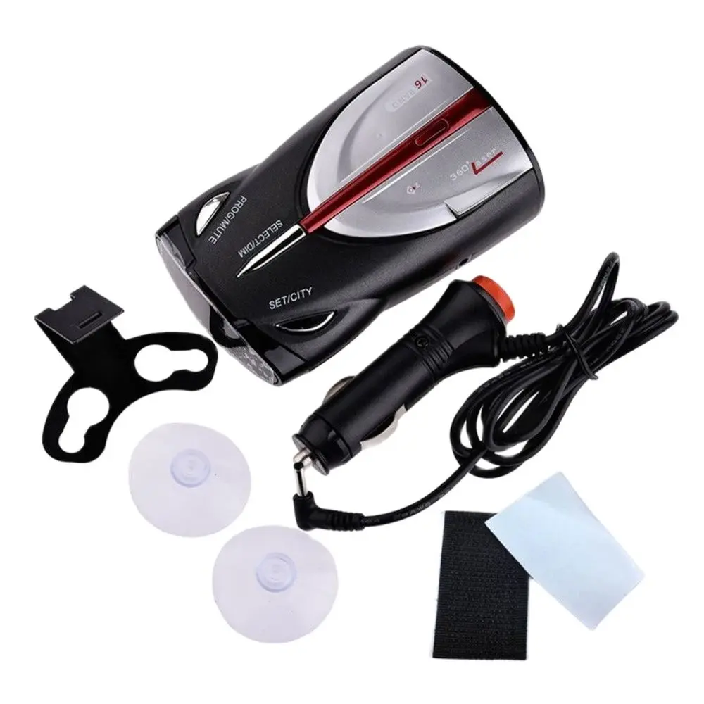 Newest 12v 16 Band Cobra Xrs 9880 Anti Radar Car Detector 360 Degree Led Display Police Speedometer Voice Alert