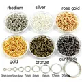 100-200pcs DIY Jewelry Findings Open Single Loops Jump Rings Split Ring for jewelry making Open Jump Rings Connectors Wholesale preview-2