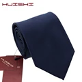 HUISHI 8CM 8 Styles Men's Solid Dark Blue Color Neck Tie 6cm Waterproof Jacquard Necktie Daily Wear Cravat Wedding Party For Men preview-5