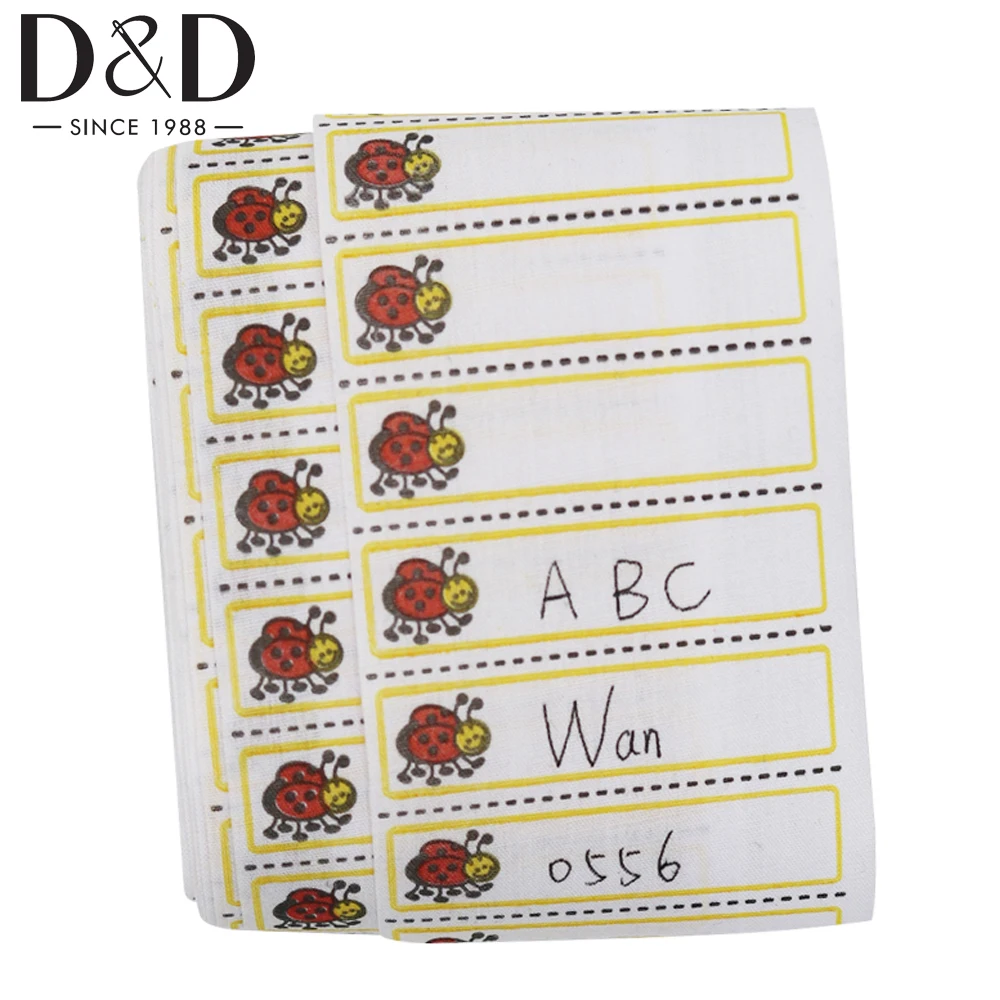 100Pcs Washable Iron on Name Labels Bee Pattern Labels For Clothes