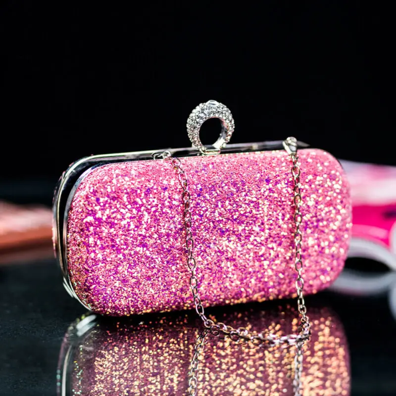 glitter pink suitcase