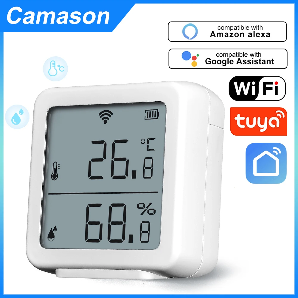 Tuya Smart Temperature And Humidity Sensor WiFi APP Remote Monitor For Smart  Home var SmartLife WorkWith Alexa Google Assistant