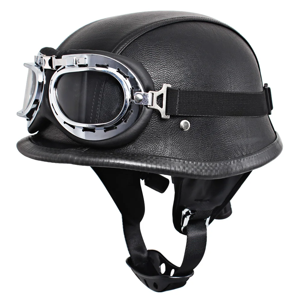 leather german style motorcycle helmets