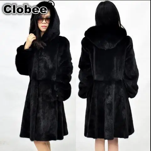 long black hooded fur coats