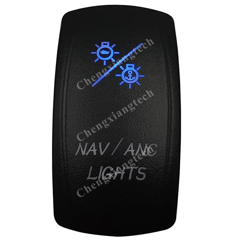 Купить Автомобильные запчасти NAV/ANC LIGHTS Car Boat Blue Led 7Pin Rocker Switch 12V 20A DPDT