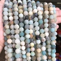 Natural Stone Matte Amazonite Round Beads for Jewelry Making  Perles Gem Loose Beads Diy Bracelet Necklace 15'' 4/6/8/10/12mm preview-1