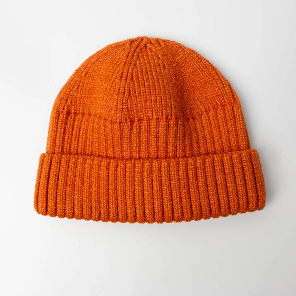 womens orange beanie hat