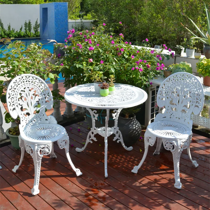 white table and 2 chairs