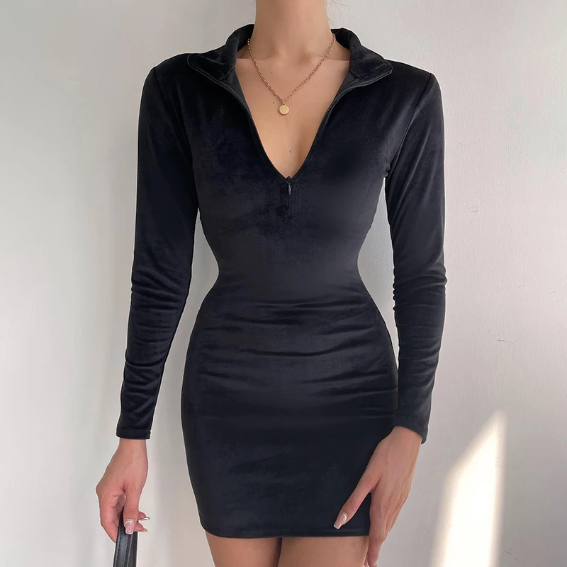Women's Sexy Soild Color Bodycon Dress 