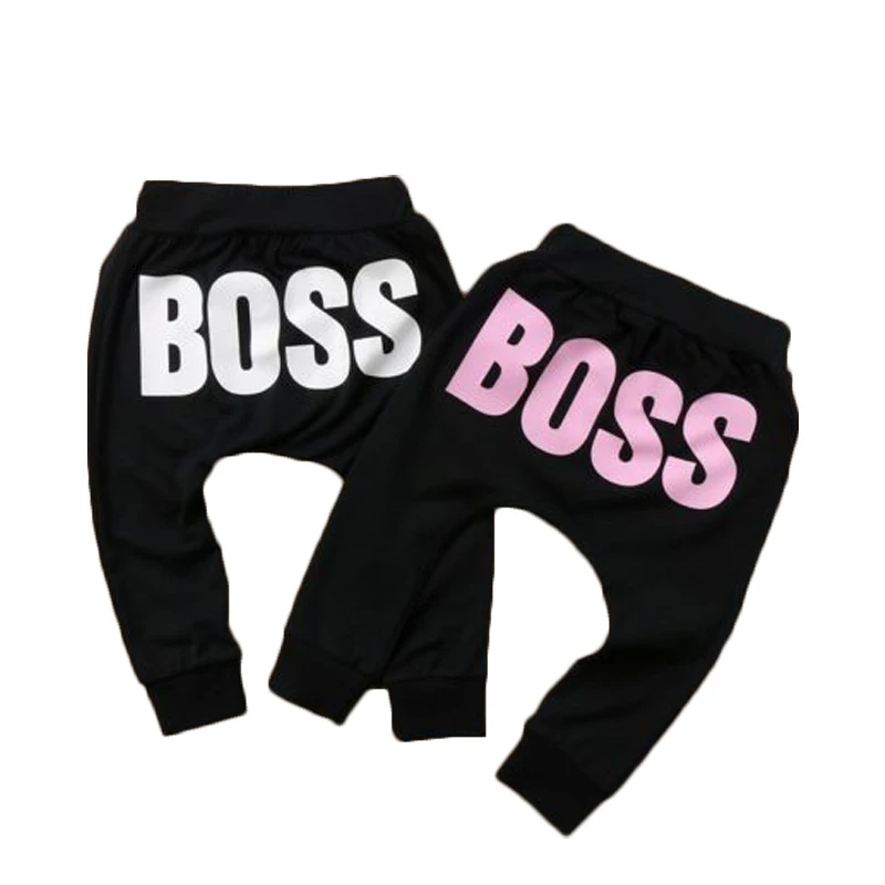 Baby Boys Girls Pants Letter BOSS Pants 