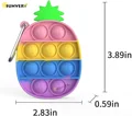 New push it keychain fidget Pendant toys simple dimple pineapple unicorn mini simpl dimmer figet Antistress Toy Kids Last game preview-6