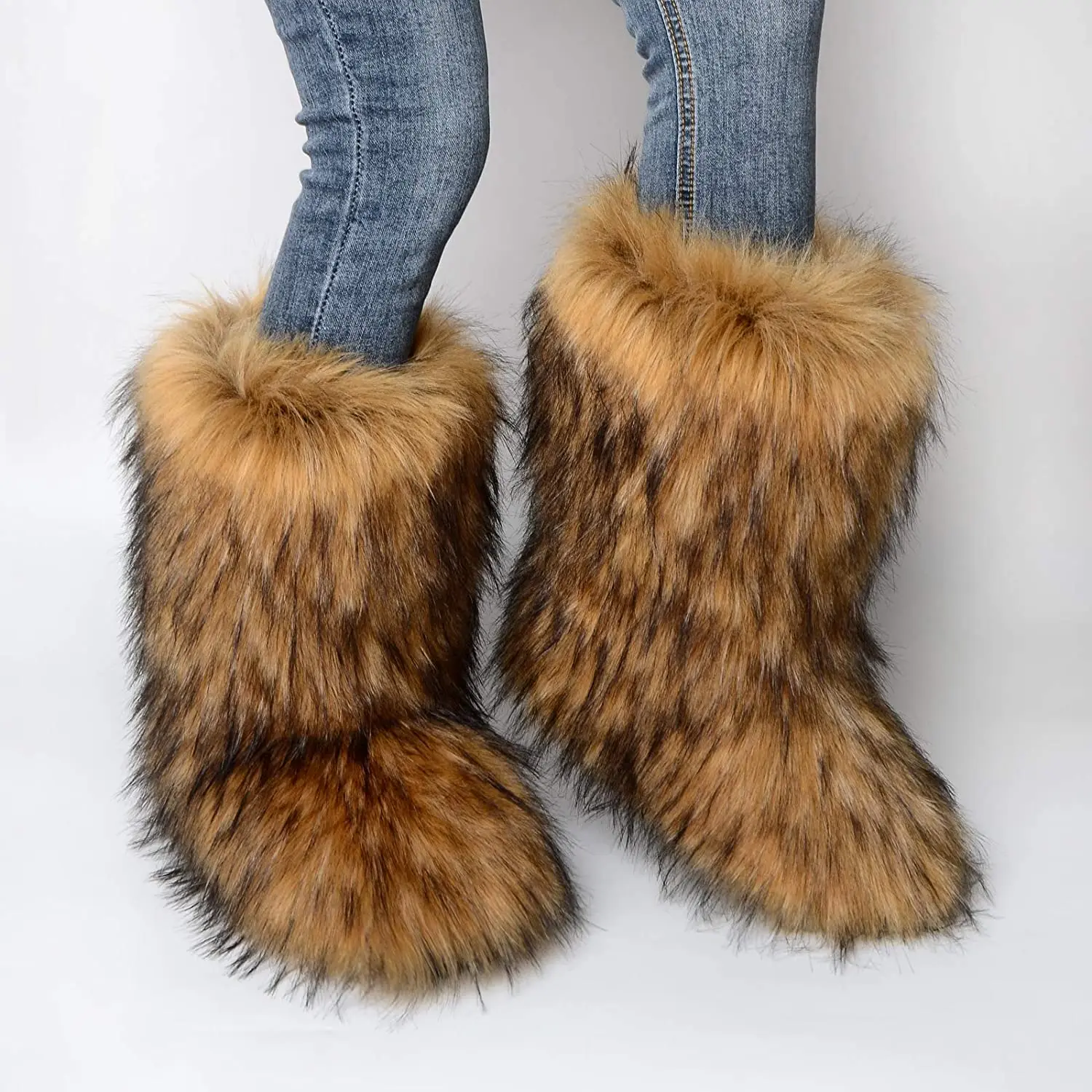 fur fuzzy boots